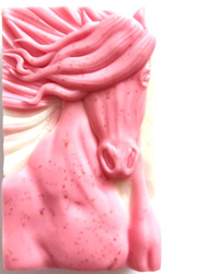 Mydełko portret konia różowy