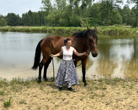Spódnica jeździecka letnia zebra