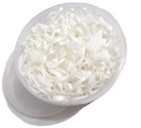 Gumki do grzywy silikonowe w pudełku białe