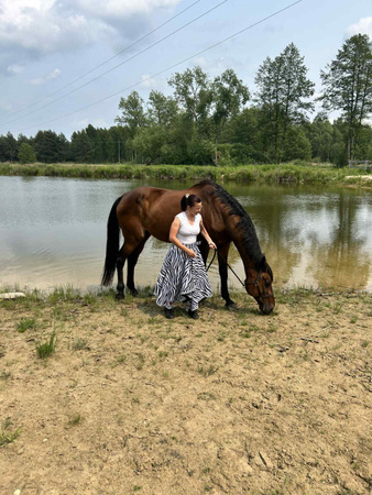 Spódnica jeździecka letnia zebra